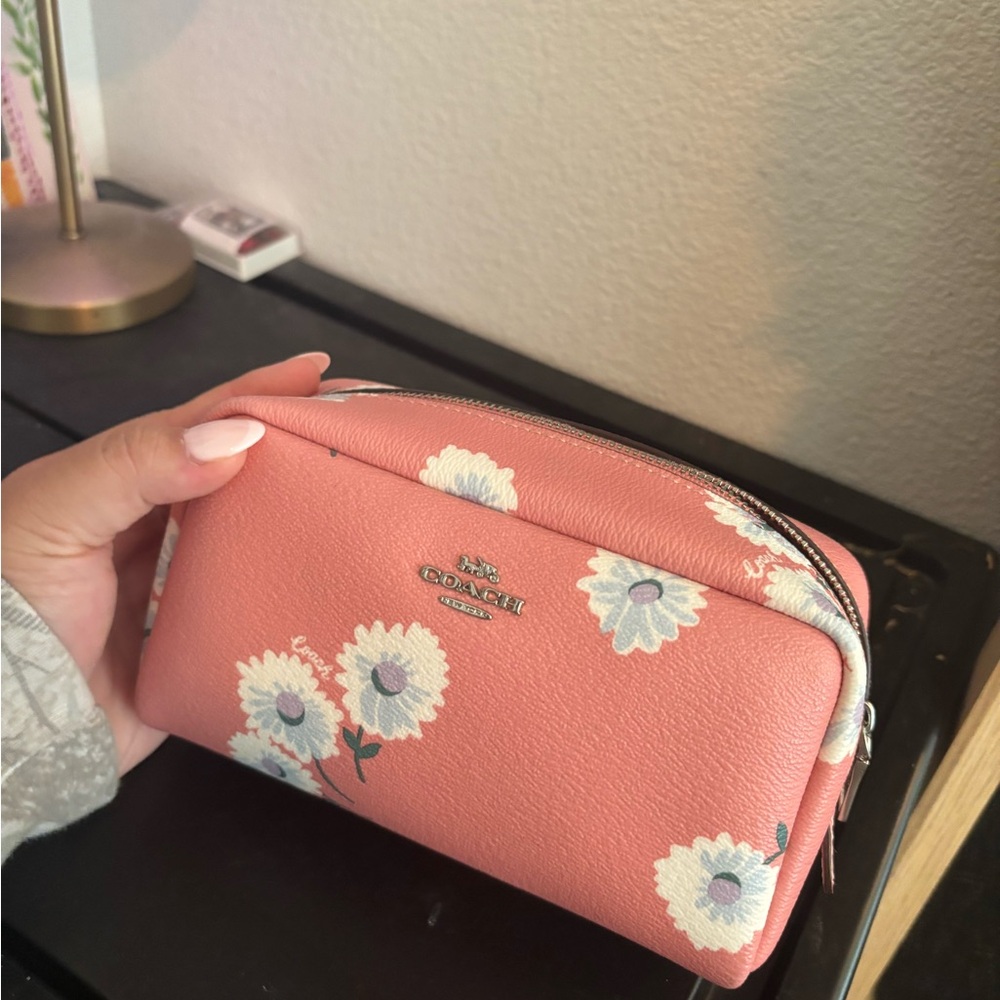 Coach Coral Floral Cosmetic Bag